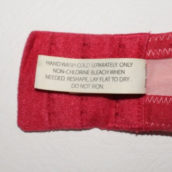 Soma Flirtation Balconet Collection Chantilly Lace Retro Bra Pink Red Size 36D - Picture 10 of 10